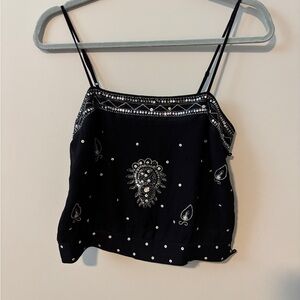 Black Embellished Women's Top